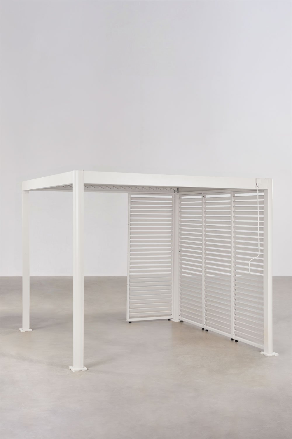 Pergola bioclimatique à lames avec panneaux en aluminium Druvia, image de la galerie 1