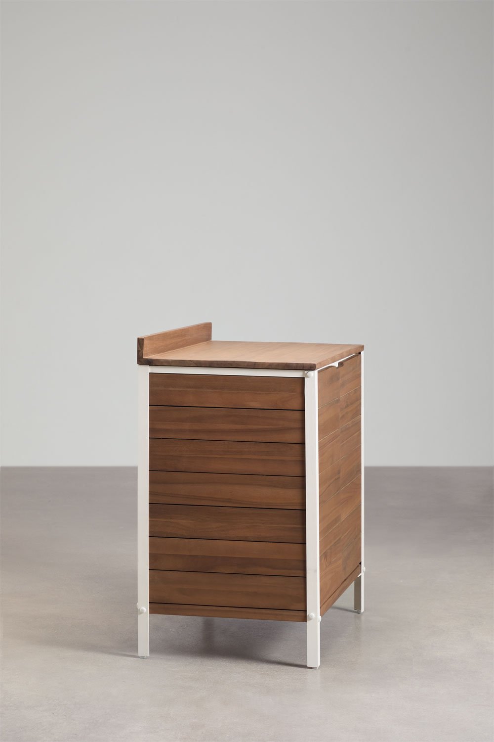 Module de rangement pour cuisine modulaire d'extérieur en bois d'acacia et aluminium Reggie, image de la galerie 2