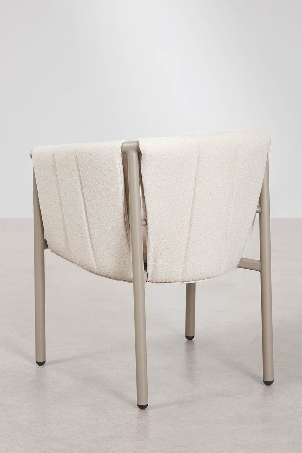 Chaise de jardin avec accoudoirs en bouclé et aluminium Boleni, image de la galerie 3