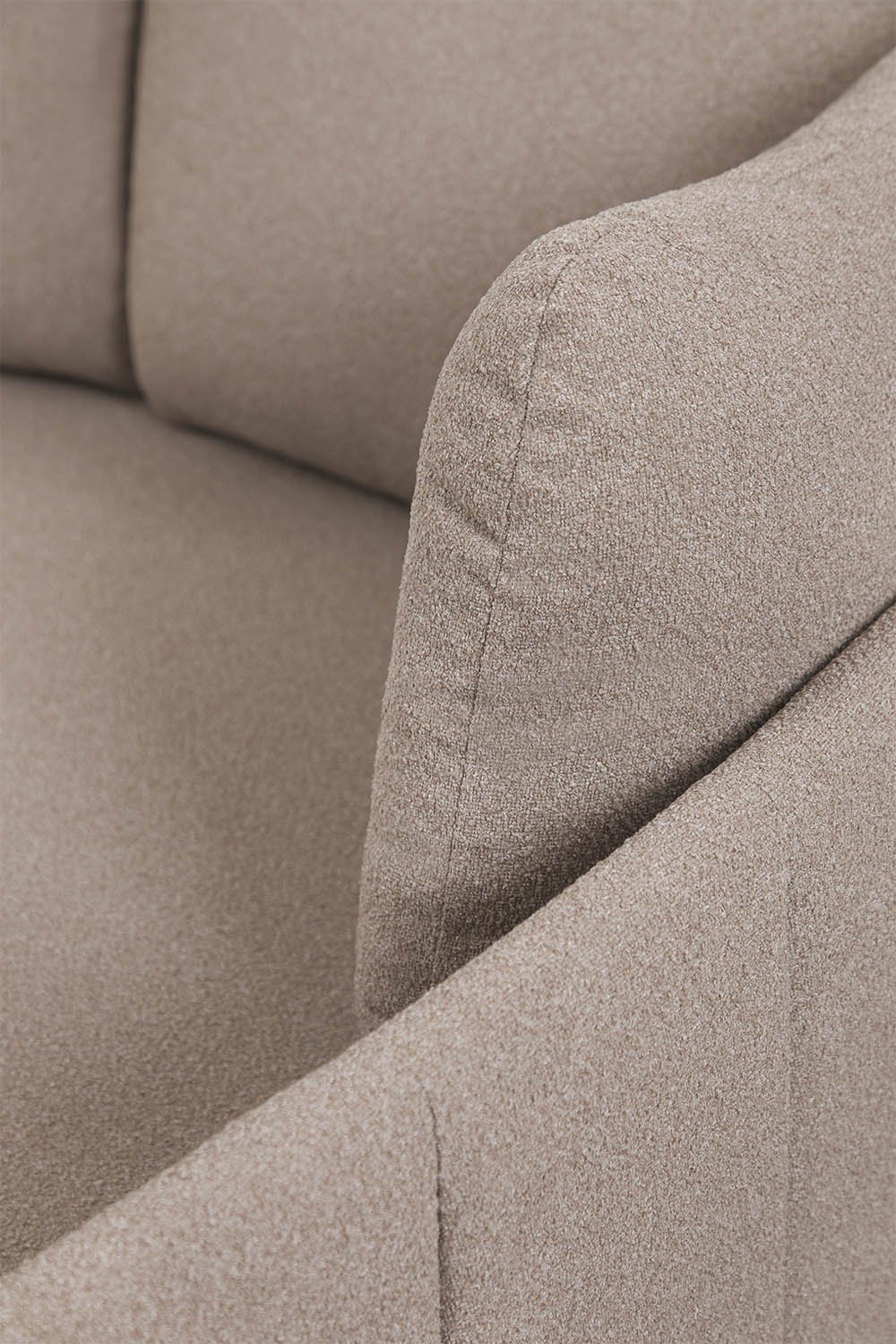 Chaise longue double en bouclé et aluminium avec coussins Boleni, image de la galerie 5