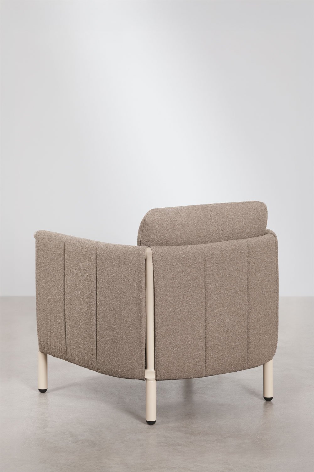 Fauteuil de jardin en bouclé et aluminium Boleni, image de la galerie 4