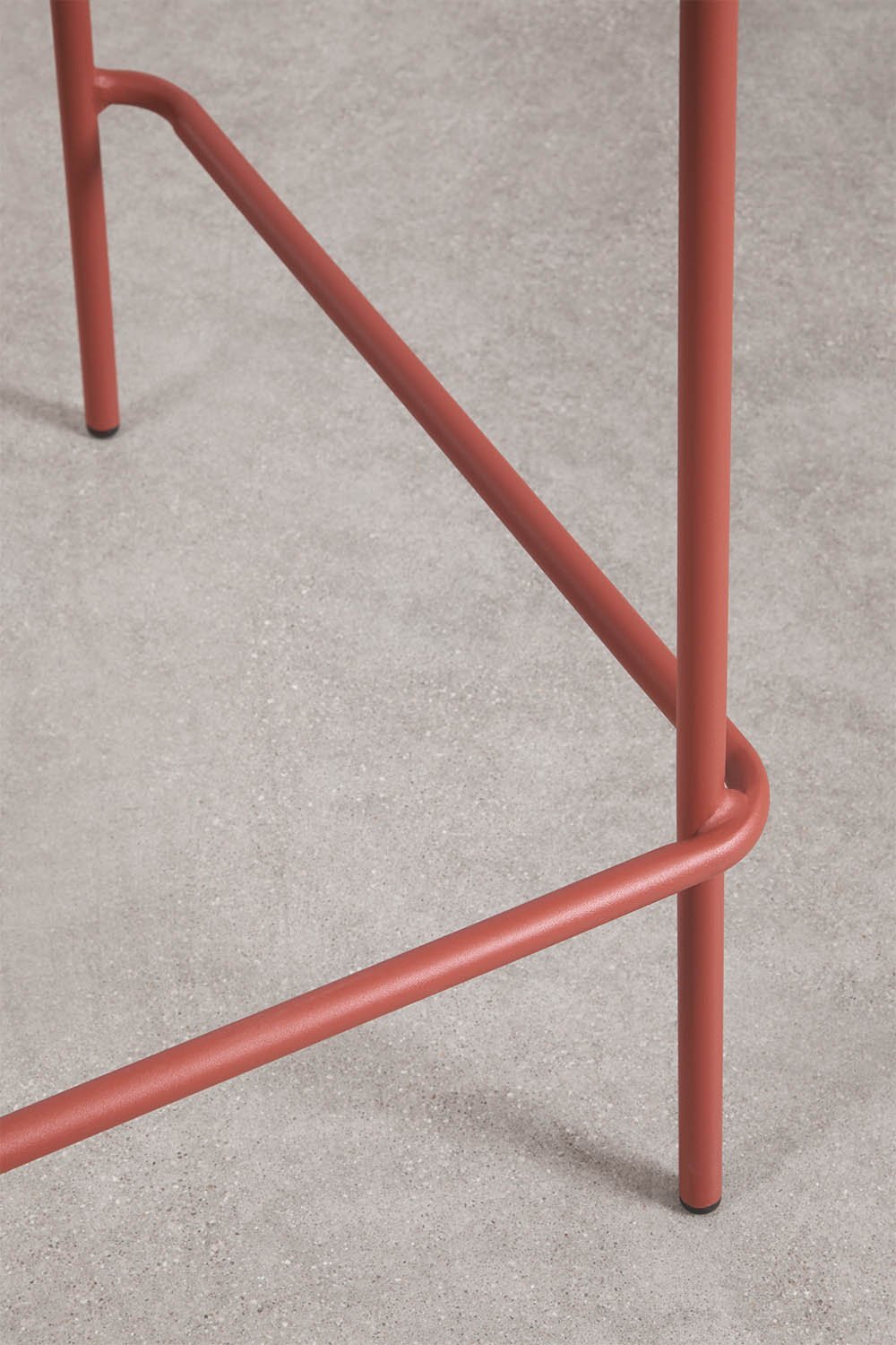 Tabouret de jardin haut en rotin synthétique et acier Revia, image de la galerie 4