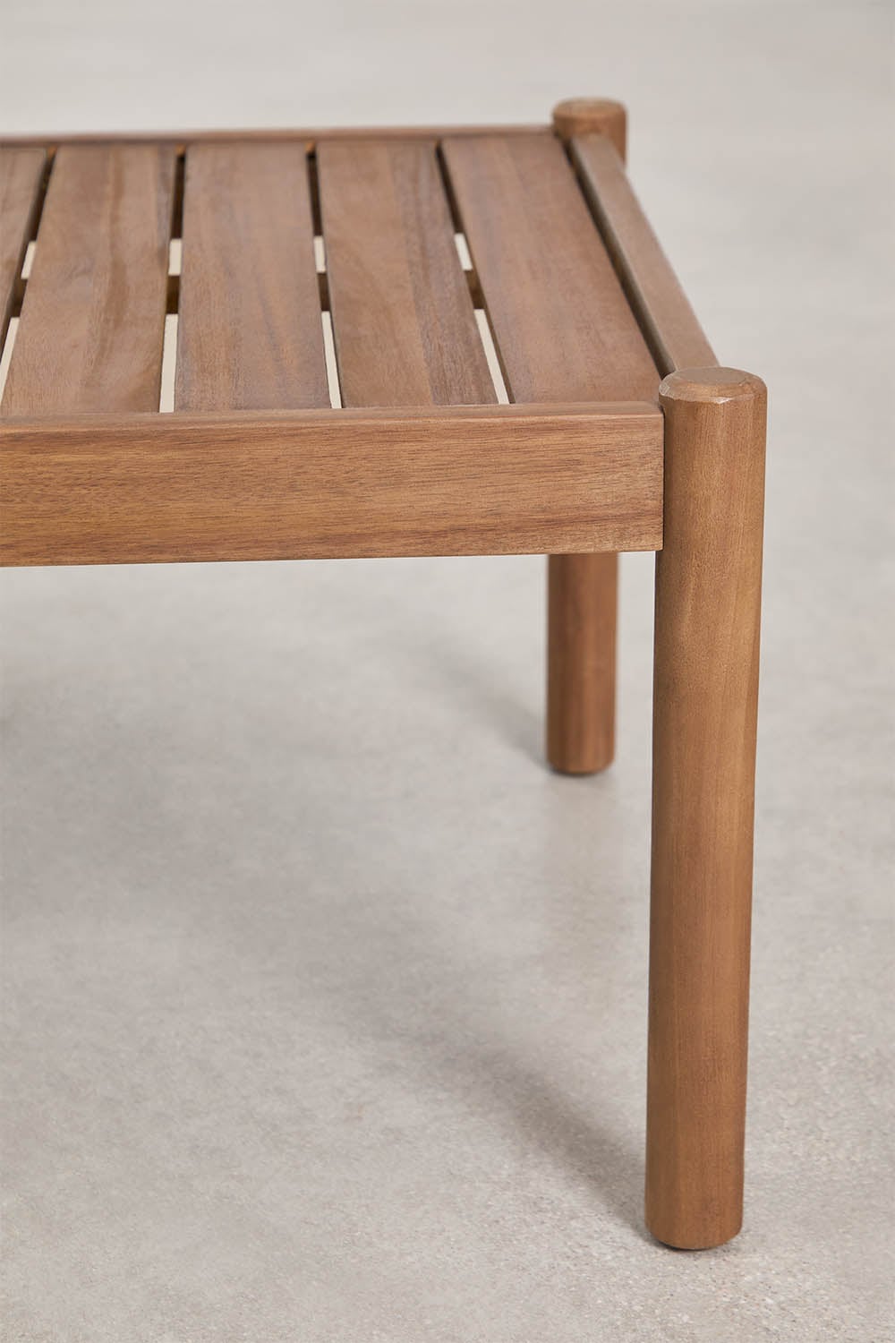 Table basse rectangulaire 120x60 cm en bois d'acacia Karvia, image de la galerie 3