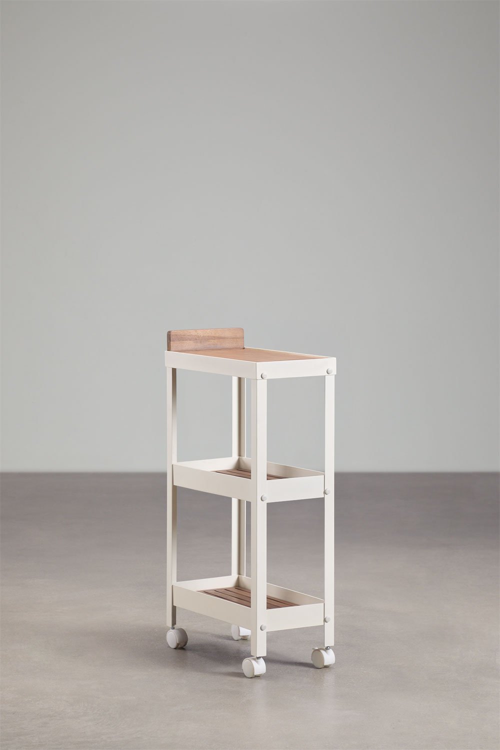 Cuisine modulaire d'extérieur 7 pièces avec évier, panneau organisateur et rangement en bois d'acacia Reggie, image de la galerie 11