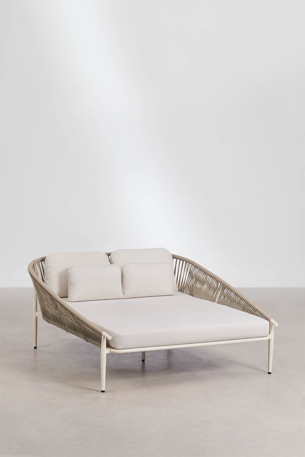 Chaise longue double en aluminium avec coussins Renslow, image de la galerie 1