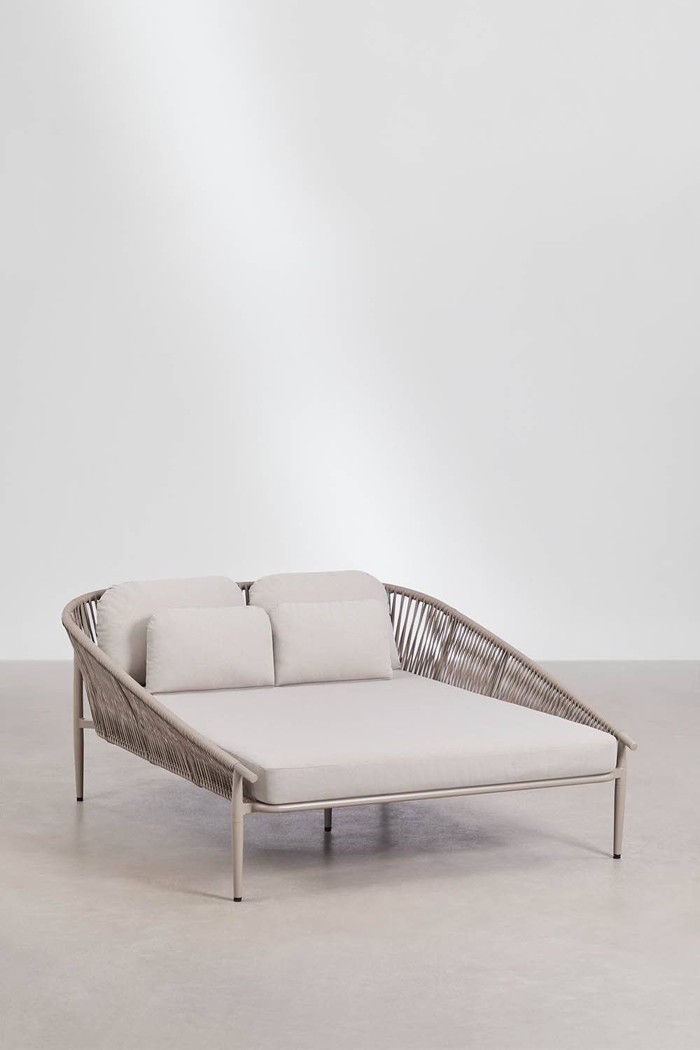 Chaise longue double en aluminium avec coussins Renslow, image de la galerie 1