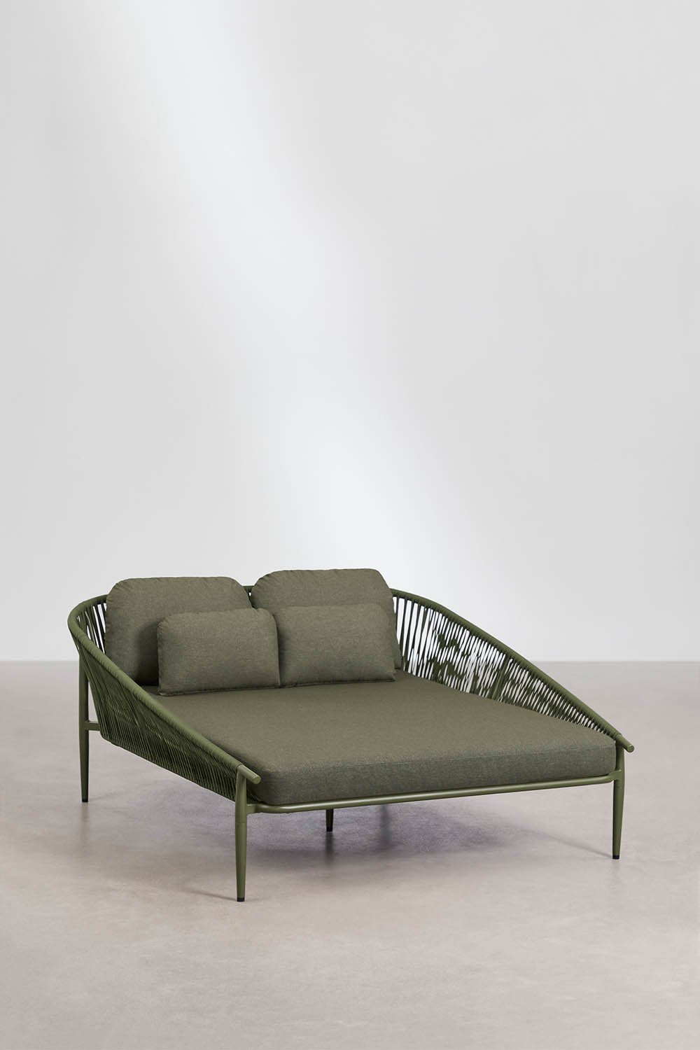 Chaise longue double en aluminium avec coussin Renslow, image de la galerie 1