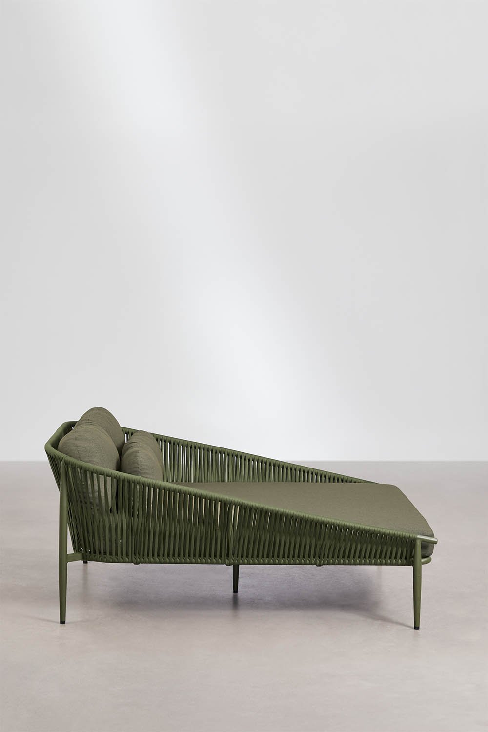 Chaise longue double en aluminium avec coussin Renslow, image de la galerie 2