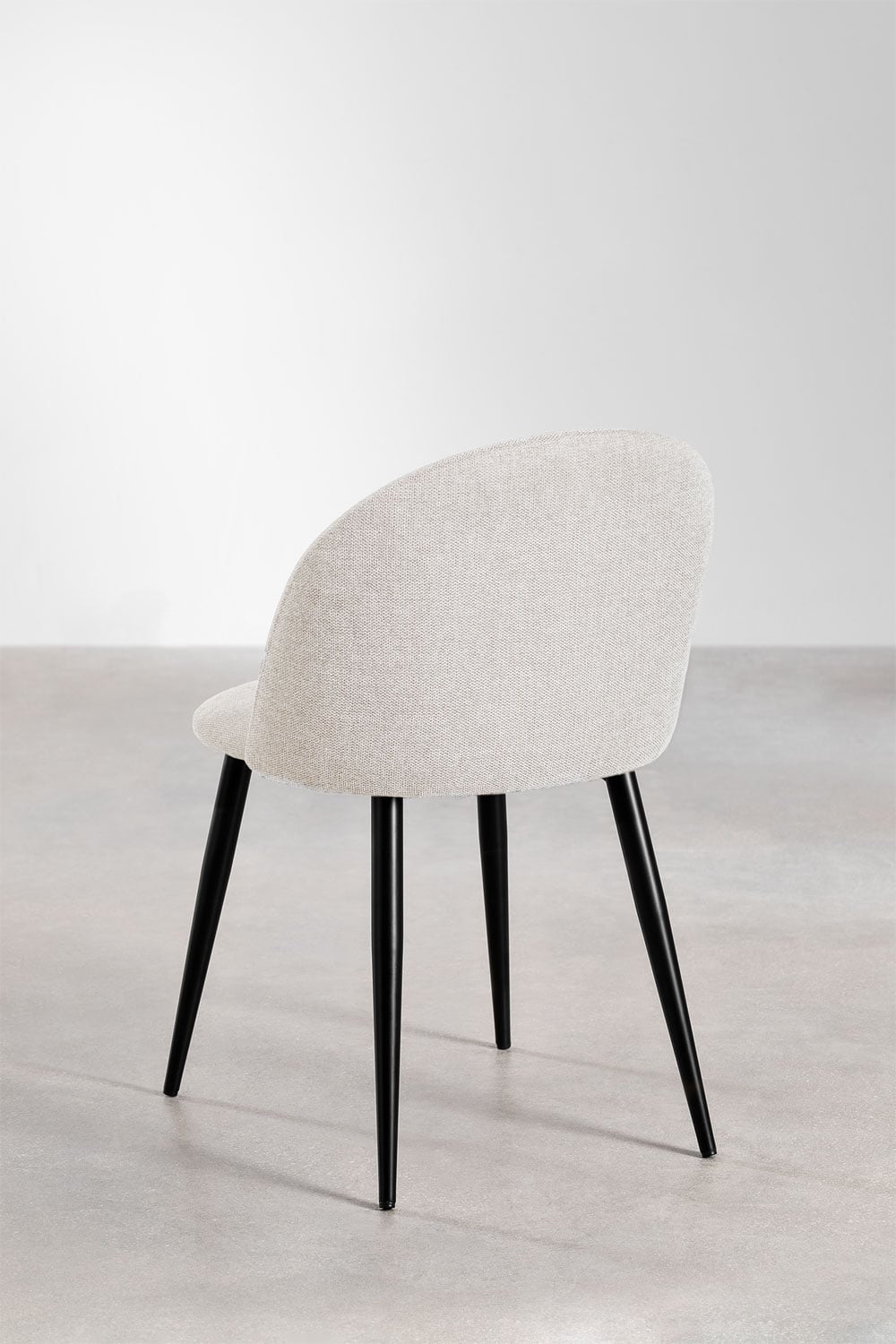 Pack de 2 chaises de salle à manger rembourrées et en acier Kana, image de la galerie 3