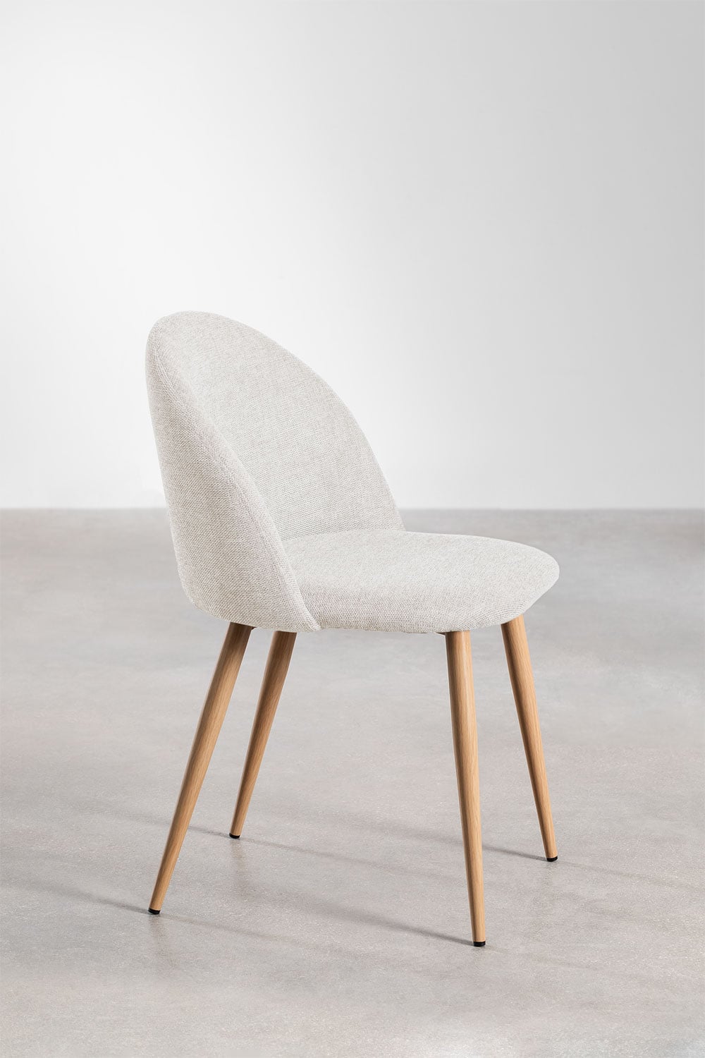 Pack de 4 chaises de salle à manger rembourrées et en acier Kana, image de la galerie 2