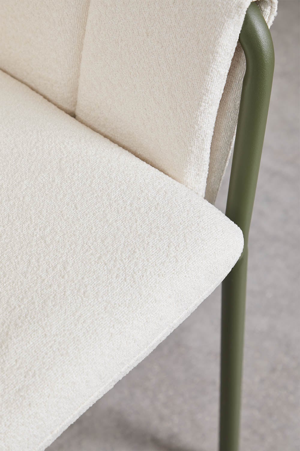 Pack de 4 chaises de jardin avec accoudoirs rembourrés et en acier Zunika, image de la galerie 7