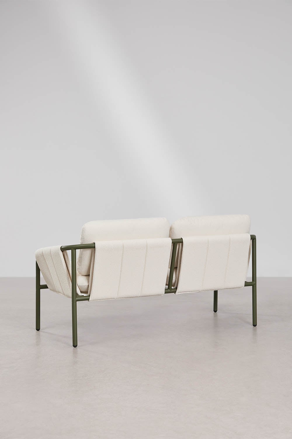 Ensemble de jardin avec canapé 2 places, 2 fauteuils rembourrés et table basse en acier Zunika, image de la galerie 5