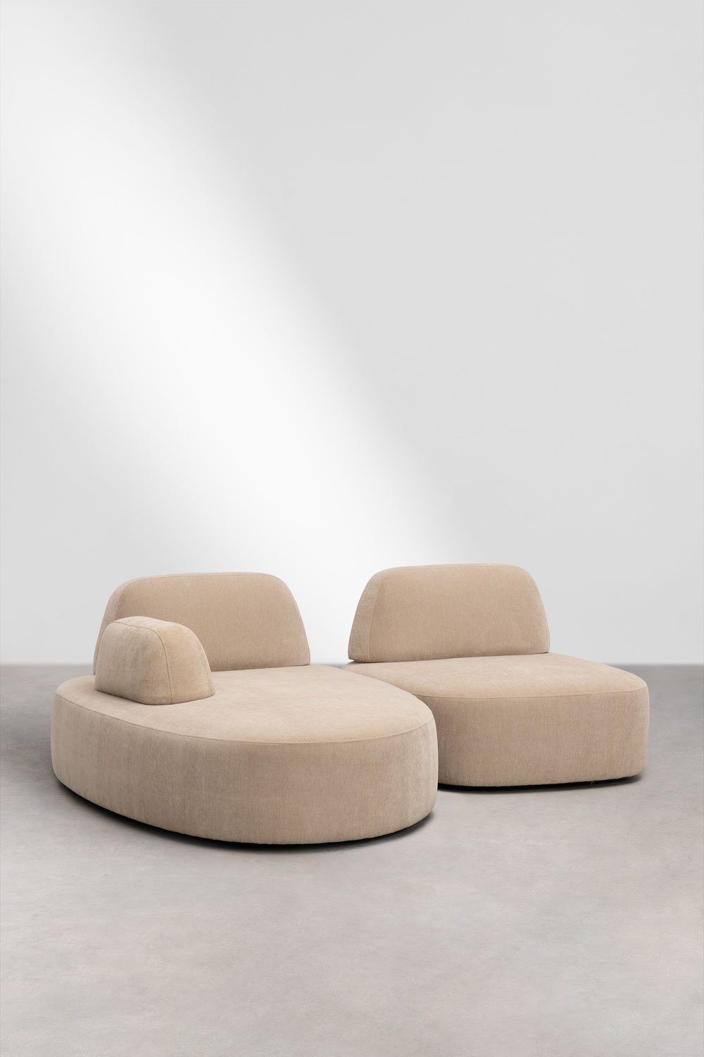 Canapé modulaire avec méridienne gauche en 2 pièces, revêtement Giorgia, image de la galerie 3