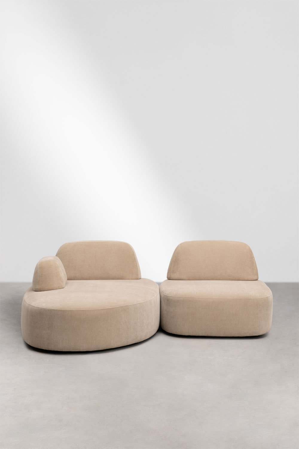 Canapé modulaire avec méridienne gauche en 2 pièces, revêtement Giorgia, image de la galerie 5