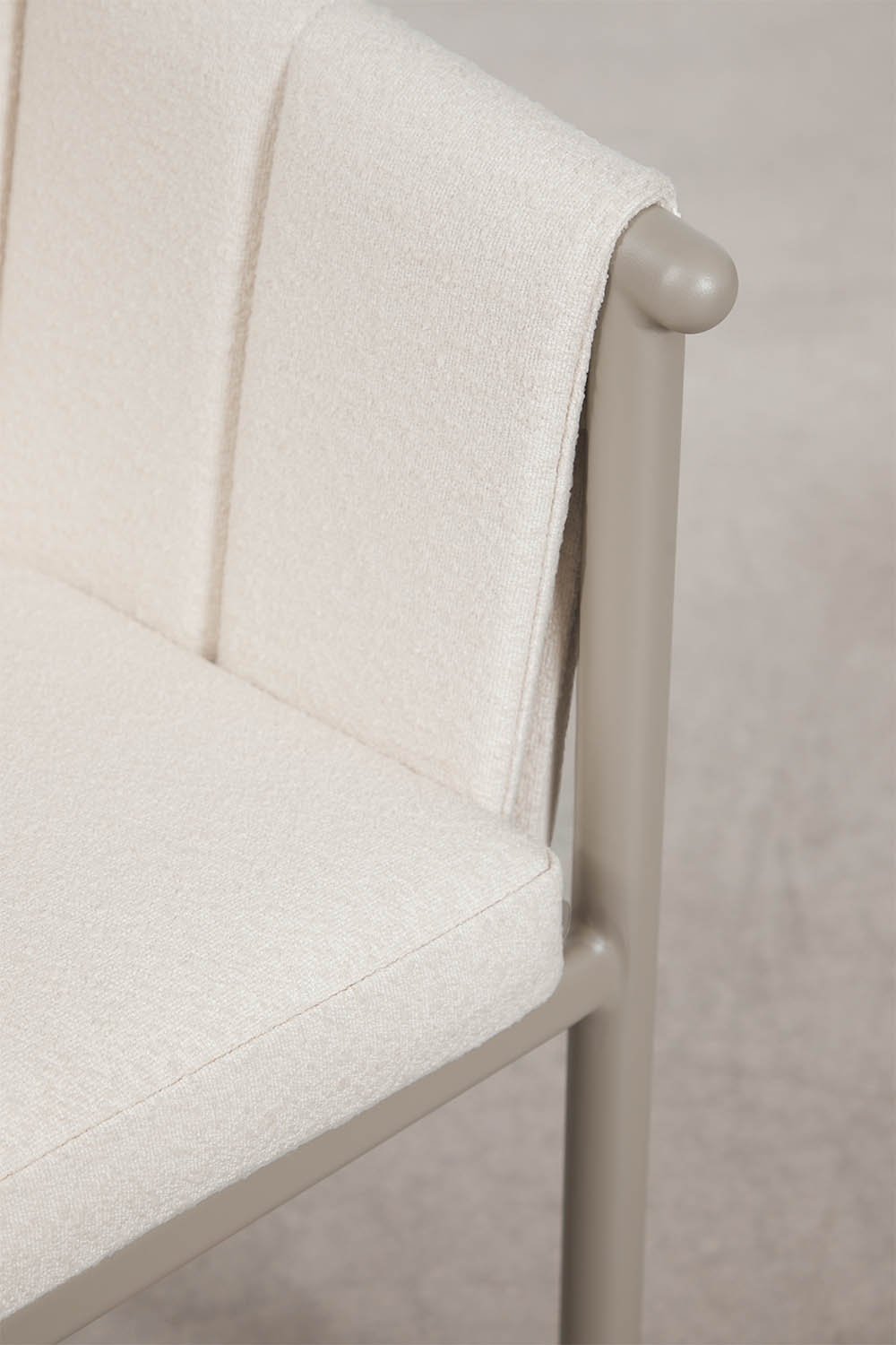 Pack de 2 chaises de jardin avec accoudoirs en bouclé et aluminium Boleni, image de la galerie 6