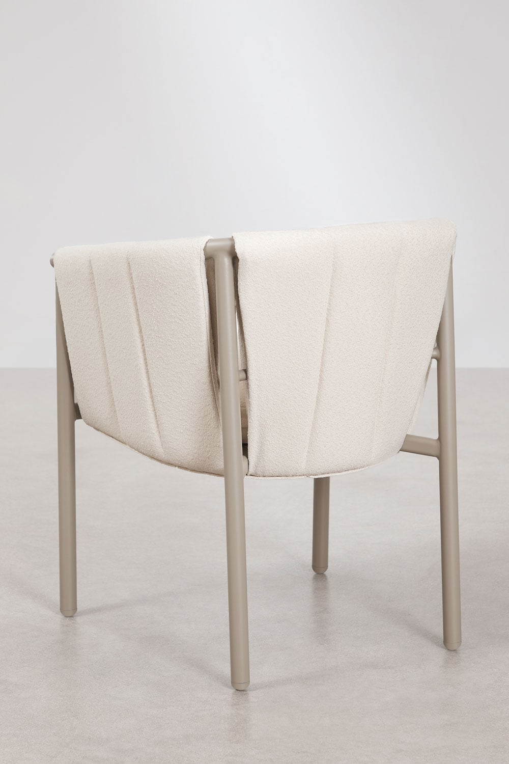 Pack de 4 chaises de jardin avec accoudoirs en bouclé et aluminium Boleni, image de la galerie 5