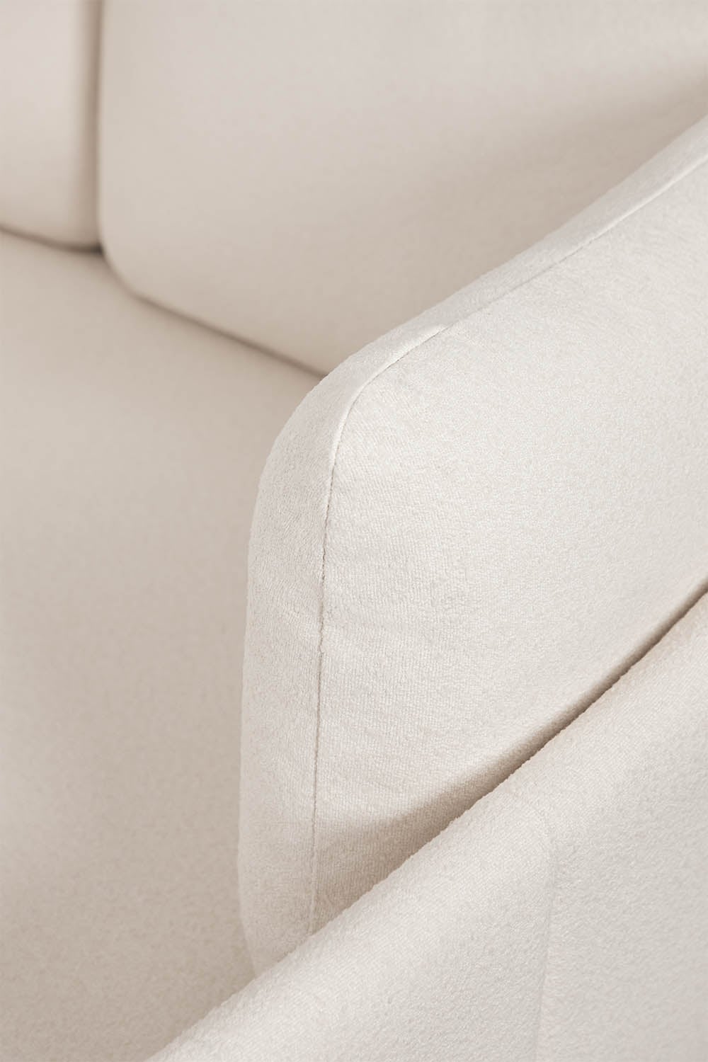 Chaise longue double en bouclé et aluminium avec coussins Boleni, image de la galerie 6