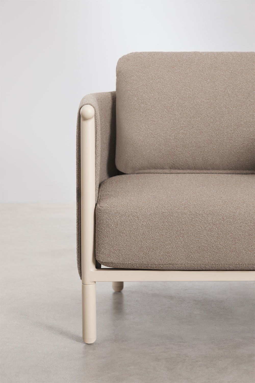 Fauteuil de jardin en bouclé et aluminium Boleni, image de la galerie 5