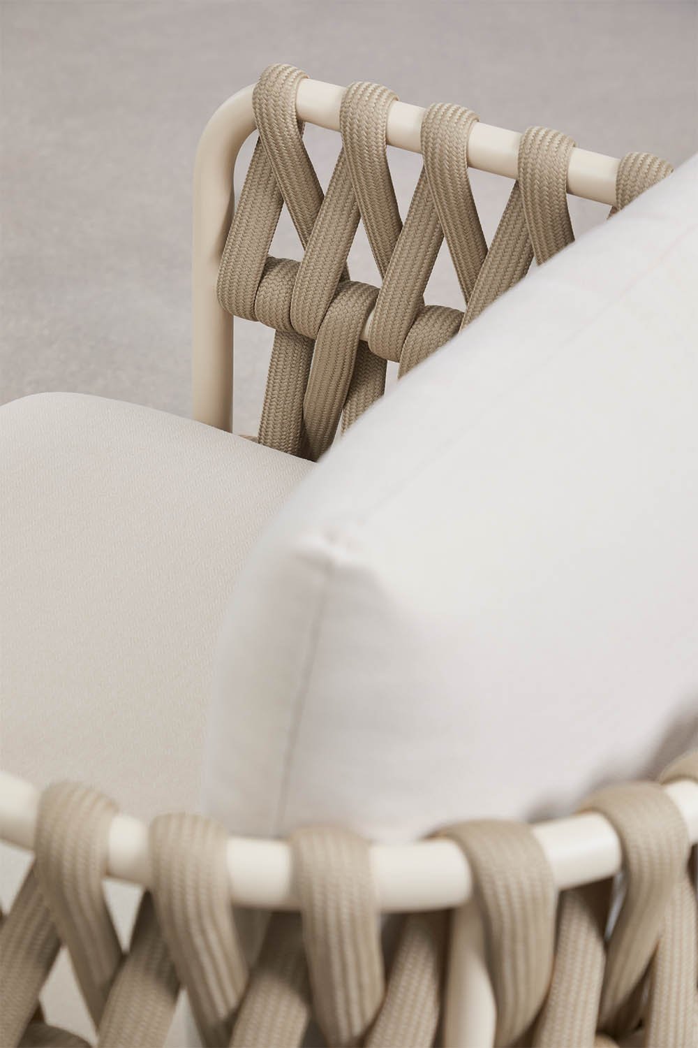 Fauteuil de jardin en aluminium et corde tressée Tevary, image de la galerie 4