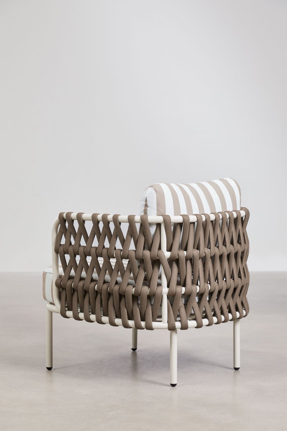 Fauteuil de jardin en aluminium et corde tressée Tevary, image de la galerie 6