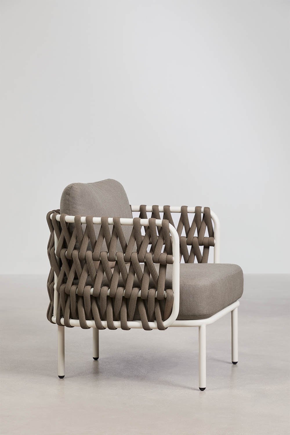 Fauteuil de jardin en aluminium et corde tressée Tevary, image de la galerie 5