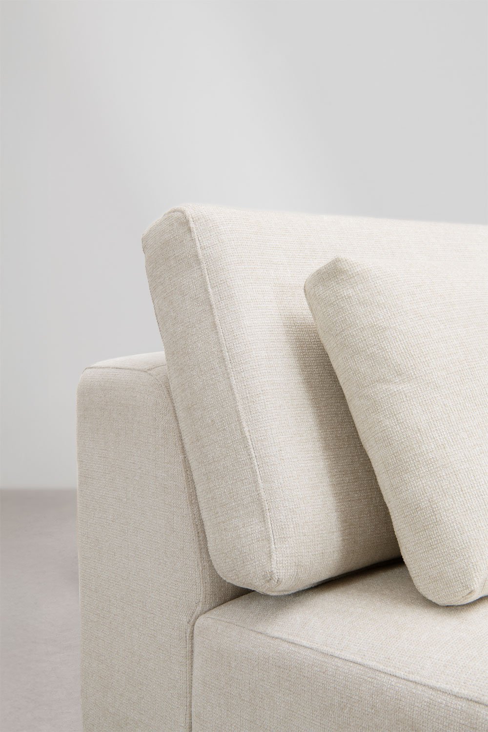 Module central pour canapé modulaire avec appuie-tête réglable en chenille Cataline, image de la galerie 2