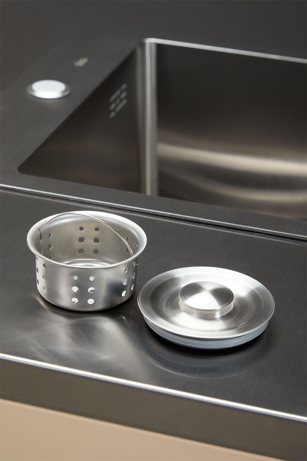 Module de rangement avec évier pour cuisine modulaire d'extérieur en acier Savona, image de la galerie 6