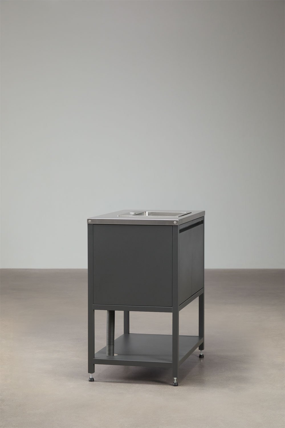 Module de rangement avec évier pour cuisine modulaire d'extérieur en acier Savona, image de la galerie 4