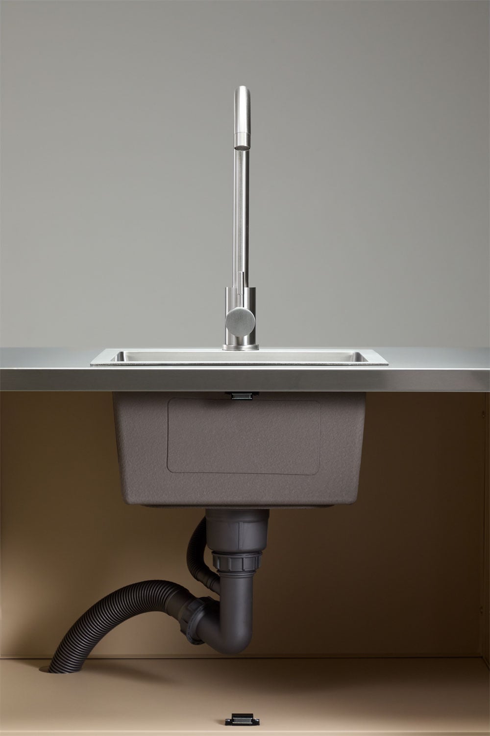 Module de rangement avec évier pour cuisine modulaire d'extérieur en acier Savona, image de la galerie 8