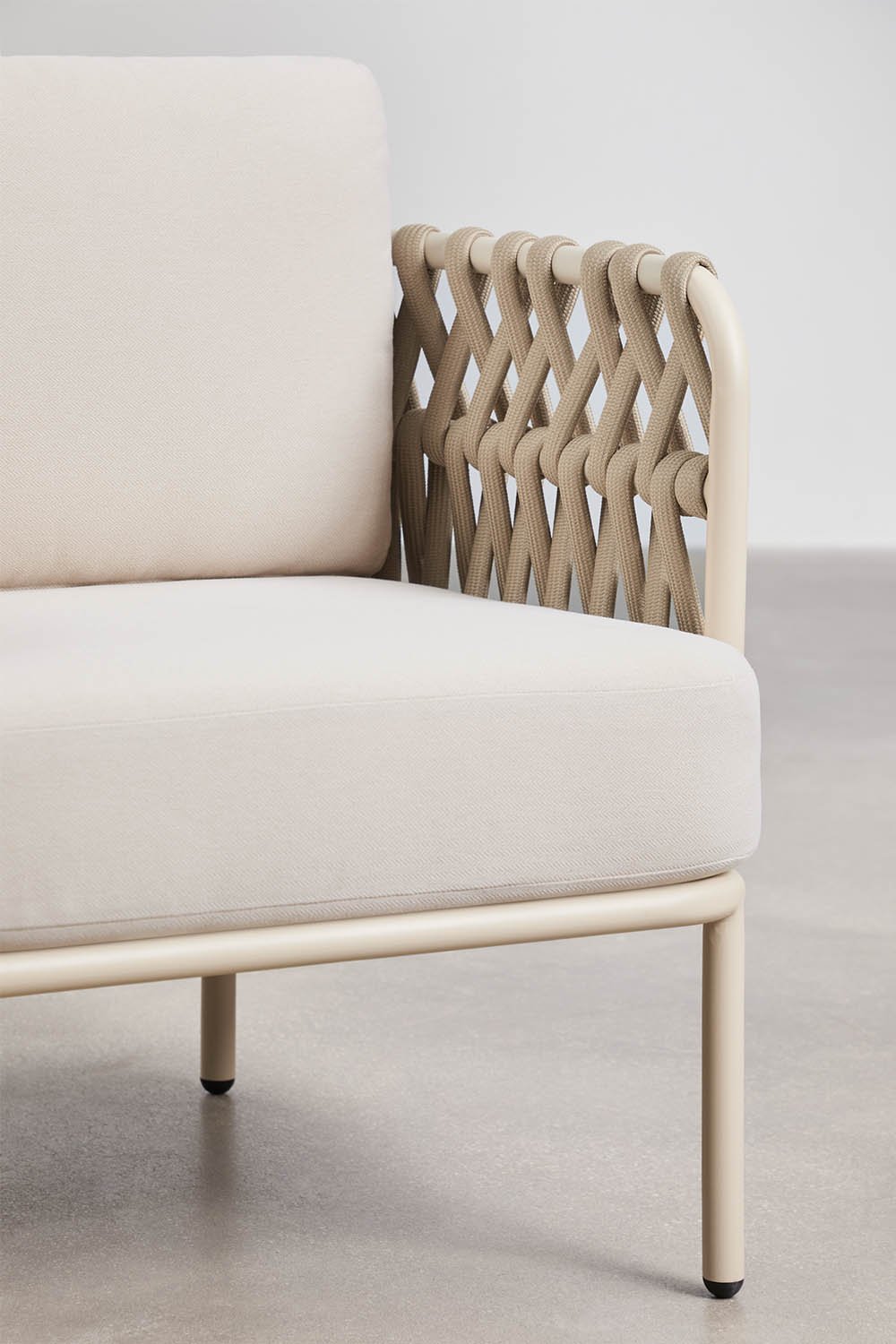 Pack de 2 fauteuils de jardin en aluminium et corde tressée Tevary, image de la galerie 8