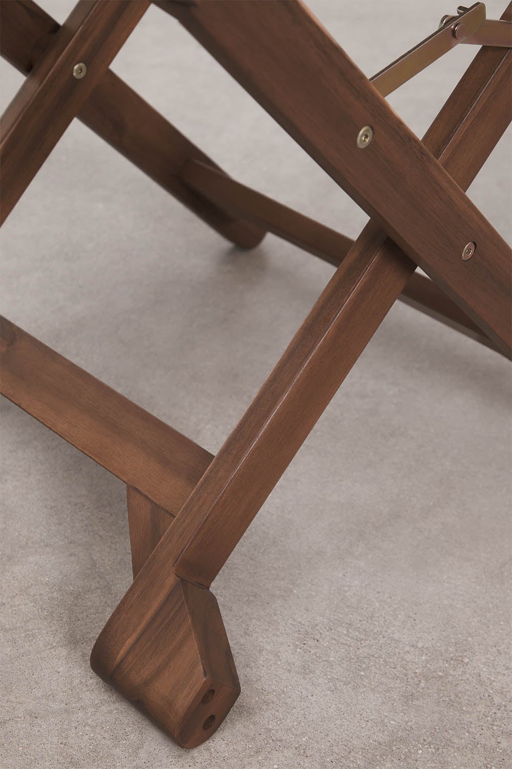 Pack de 4 chaises de réalisateur pliantes de jardin en bois d'acacia Ridley, image de la galerie 5