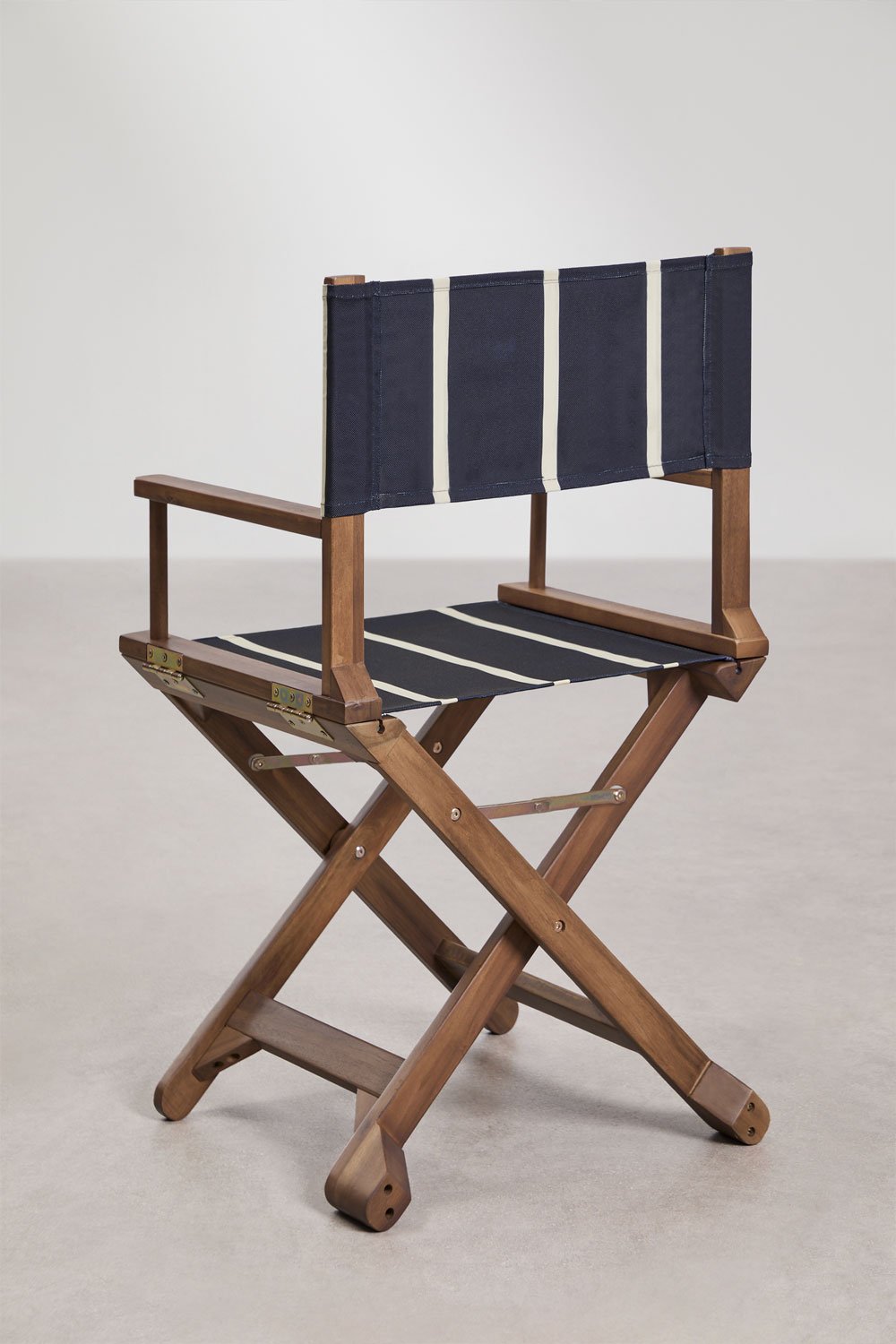 Pack de 4 chaises de réalisateur pliantes de jardin en bois d'acacia Ridley, image de la galerie 5
