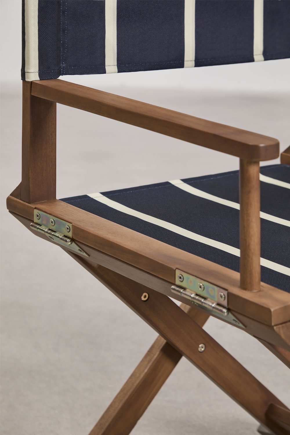 Pack de 4 chaises de réalisateur pliantes de jardin en bois d'acacia Ridley, image de la galerie 6