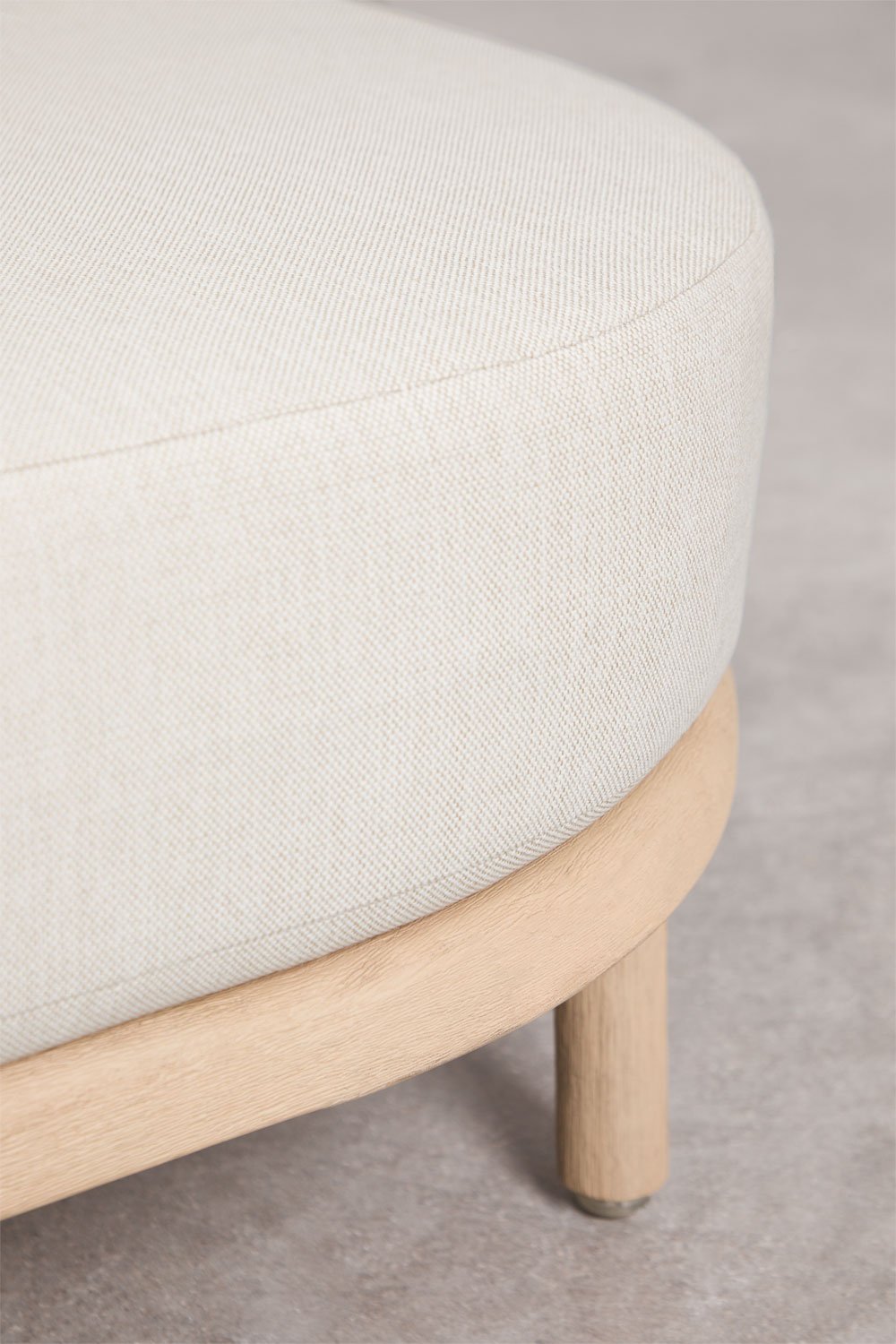 Chaise longue double avec coussins en bois d'acacia et corde tressée Capri, image de la galerie 5