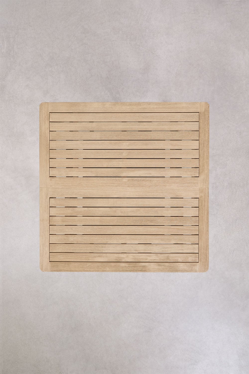 Set de table extensible 100-160x100 cm Karvia et 4 chaises de jardin en bois d'acacia et corde tressée Capri, image de la galerie 7