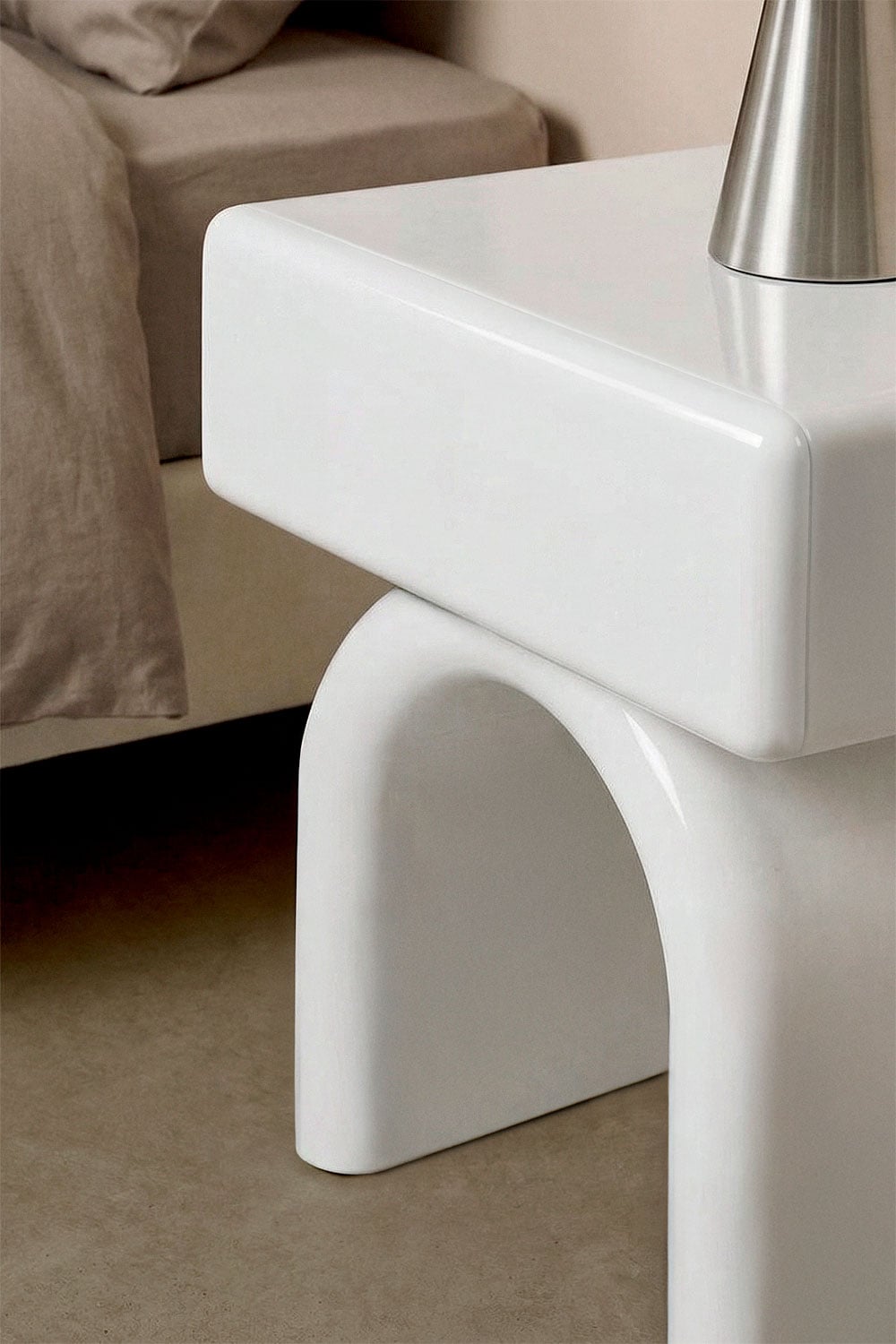 Pack de 2 tables de chevet rectangulaires 50x40 cm en MDF Volire, image de la galerie 2