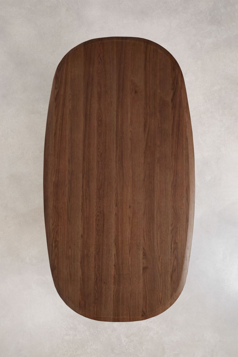 Table à manger ovale en MDF et ciment Lysander, image de la galerie 5