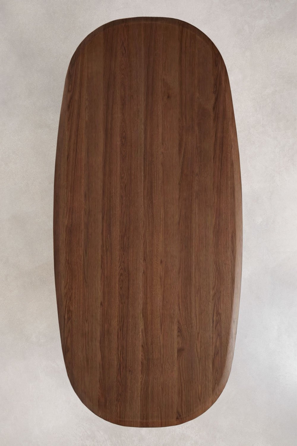 Table à manger ovale en MDF et ciment Lysander, image de la galerie 5