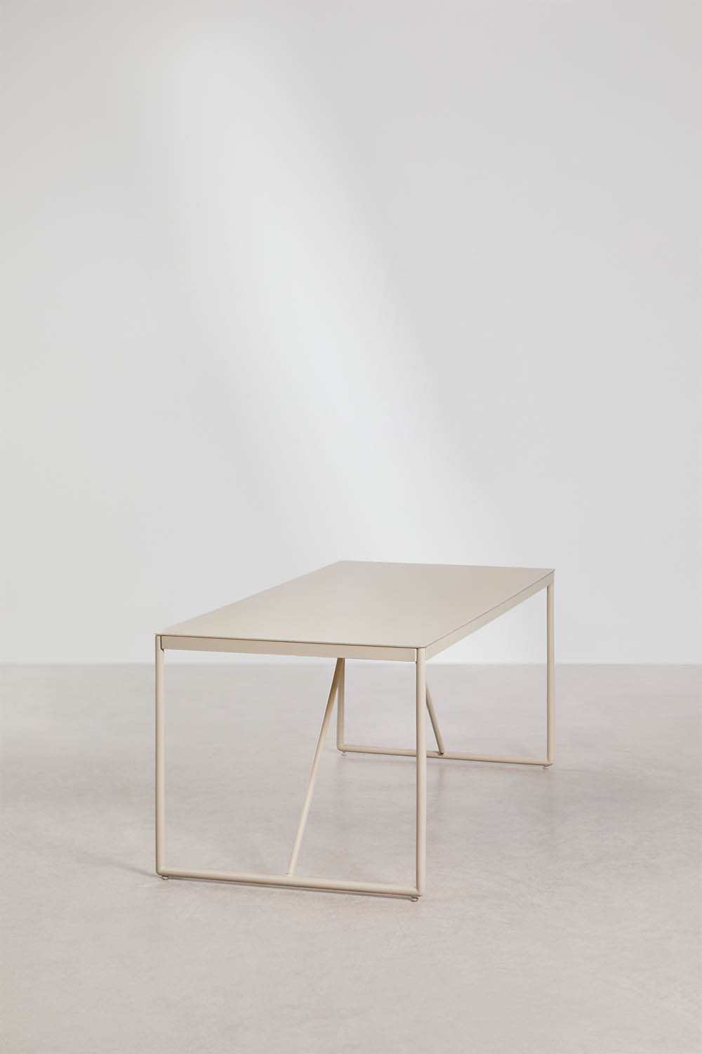 Table à manger rectangulaire 185x85 cm en acier Melida, image de la galerie 2