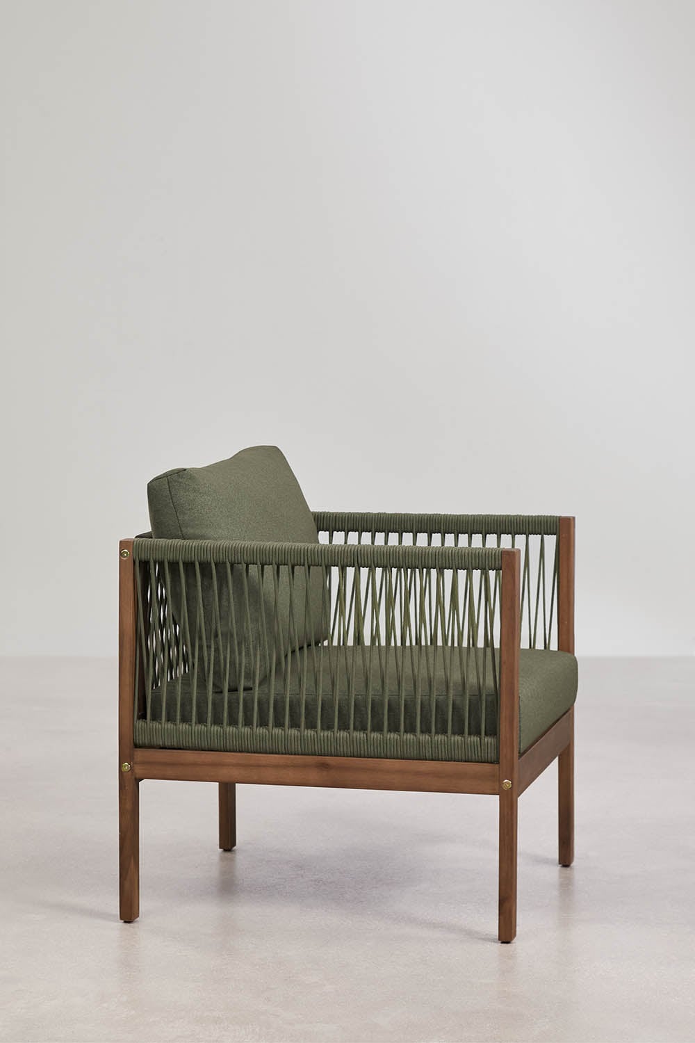 Fauteuil avec accoudoirs en bois d'acacia Branson, image de la galerie 3