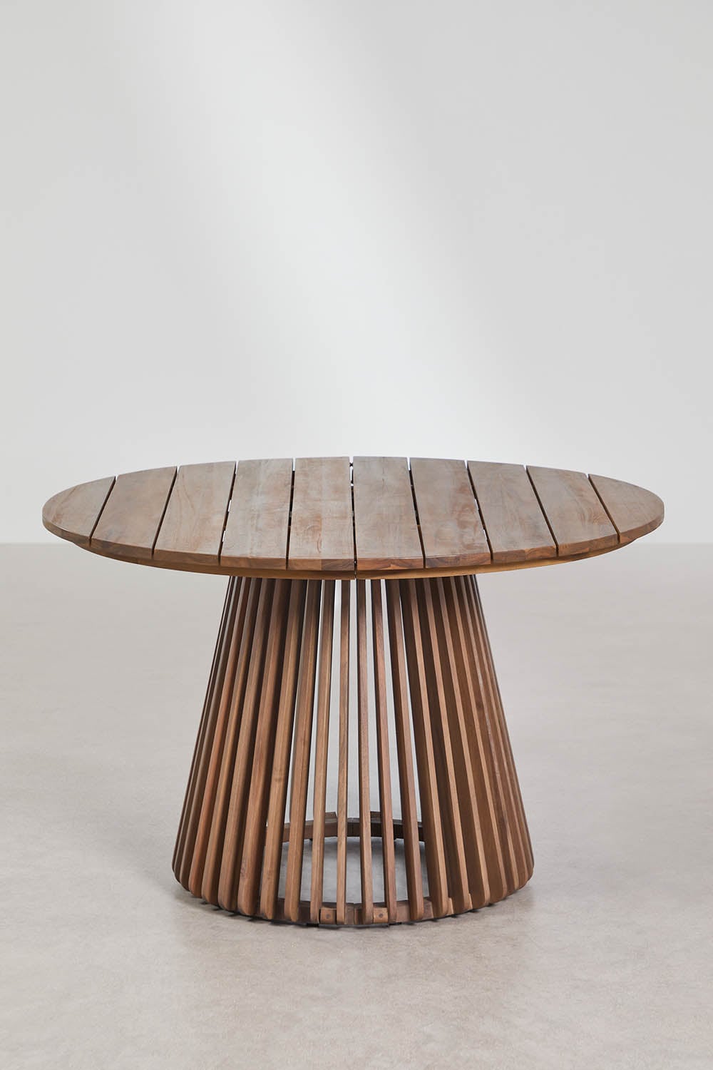 Table de jardin ronde Ø120 cm en bois d'acacia Mura, image de la galerie 2