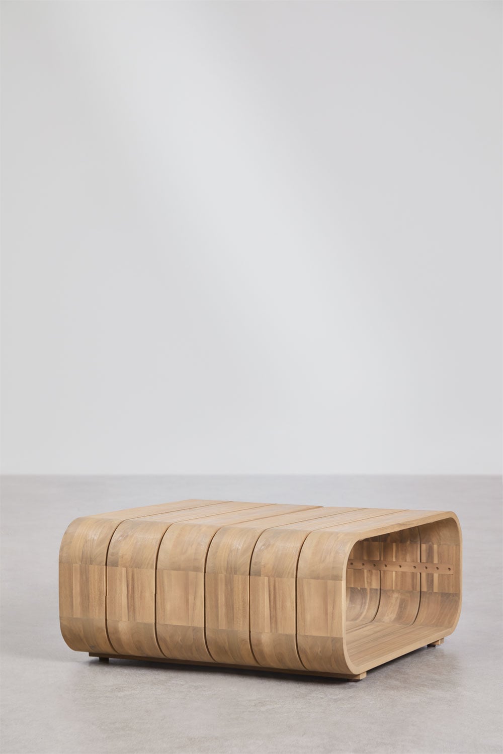 Table basse rectangulaire de jardin 140x75 cm en bois d'acacia Brivori, image de la galerie 2