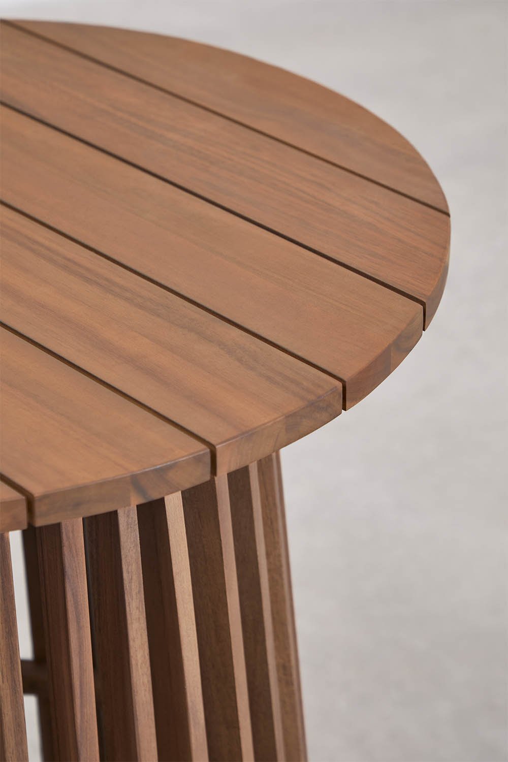 Table haute de jardin ronde Ø70 cm en bois d'acacia Mura, image de la galerie 2