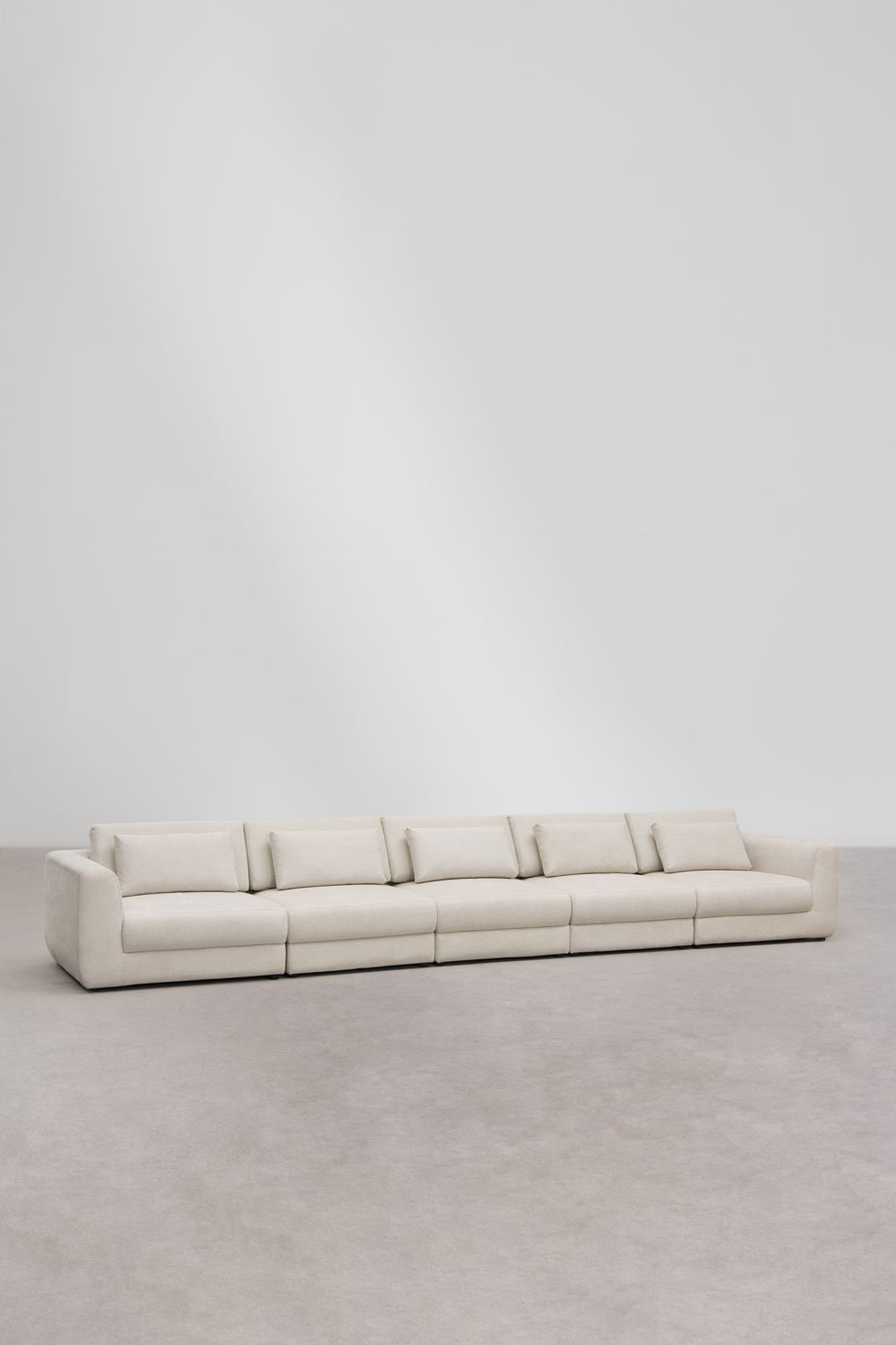 Canapé modulaire 5 pièces en chenille Cataline, image de la galerie 3