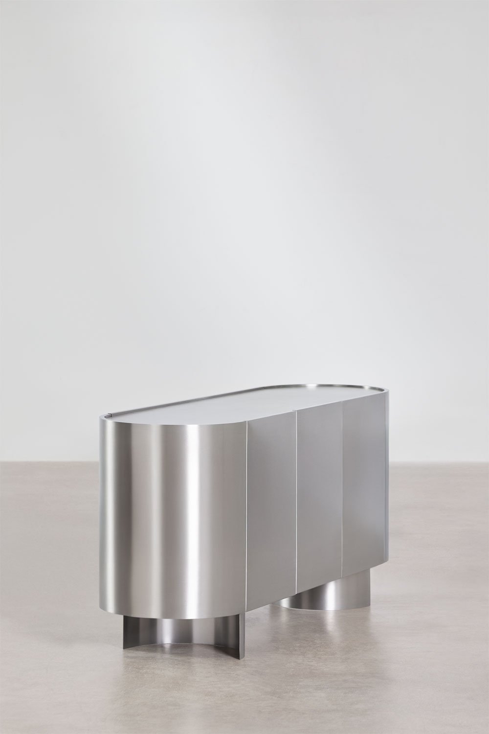 Buffet 160x40 cm en acier inoxydable Luena, image de la galerie 4