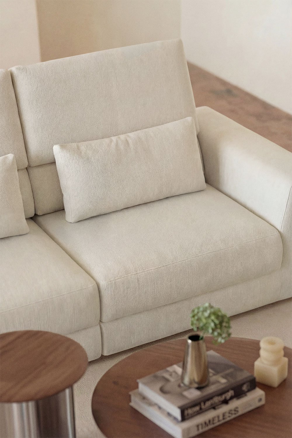 Canapé modulaire 2 pièces en chenille Cataline, image de la galerie 2