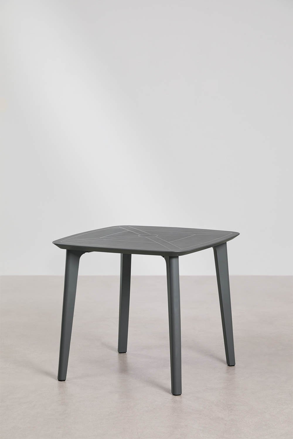 Set de table carrée 85x85 cm et 4 chaises de jardin en polypropylène Scand, image de la galerie 2