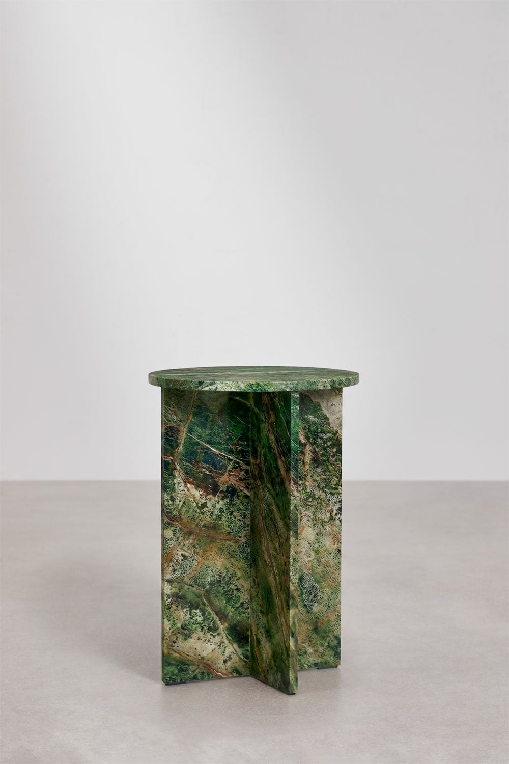 Table de chevet ronde Ø35 cm en marbre Mencia, image de la galerie 1