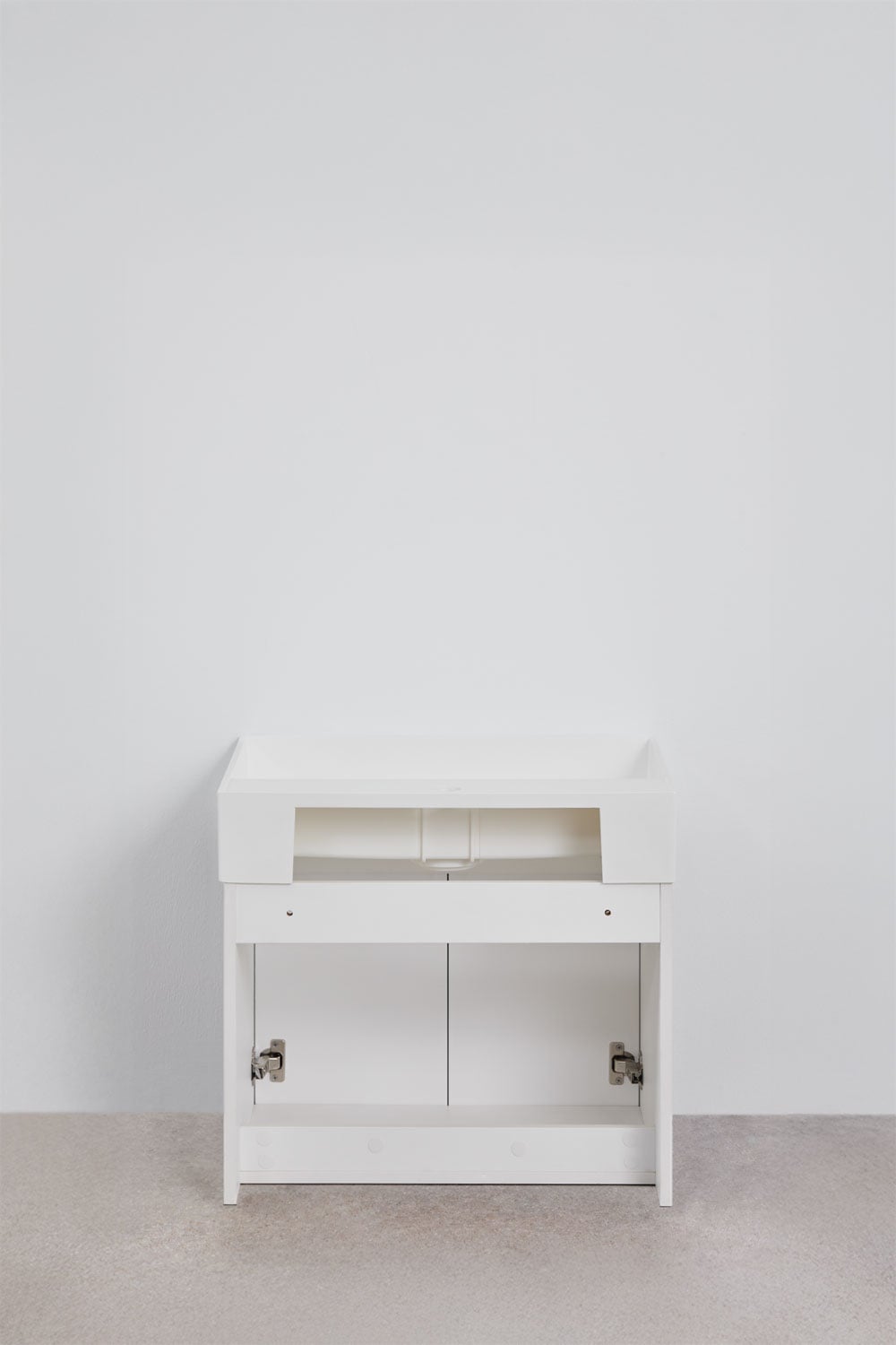 Ensemble de meuble de salle de bain suspendu en bois avec lavabo intégré Genevie, image de la galerie 6