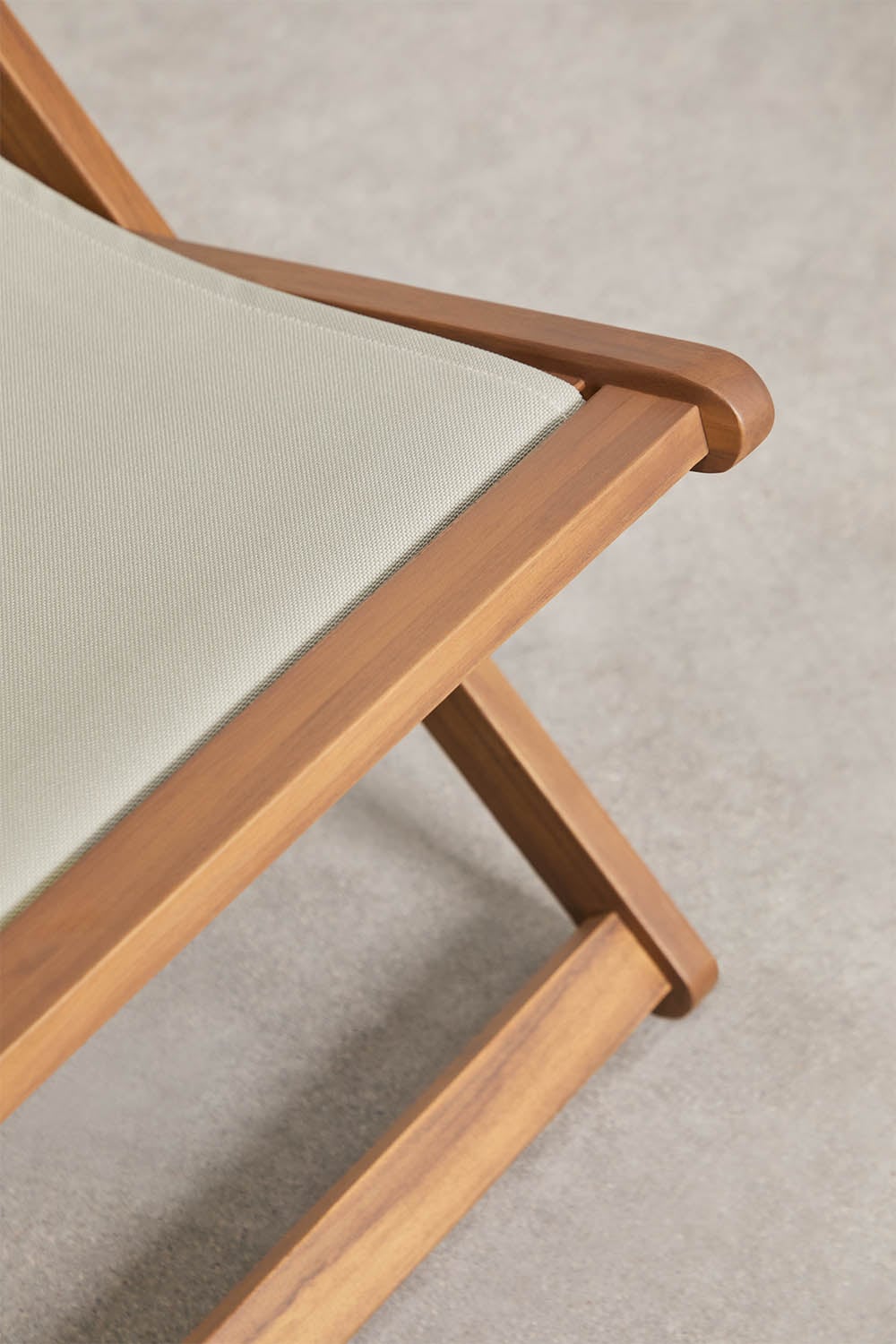 Pack de 2 chaises longues pliantes avec coussin en bois Kardis, image de la galerie 5